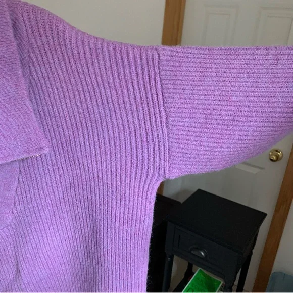 Lili Sidonio Zip Turtleneck Knit Purple Sweater Women’s Small - Picture 8 of 12